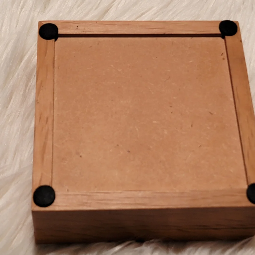 Handpainted Ceramic Wood Jewelry / Trinket Box
